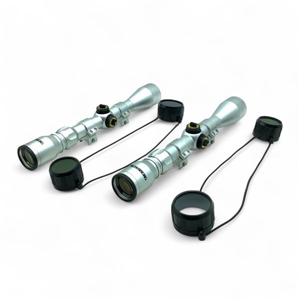 Mossberg 3 - 9X Rifle Scope with Duplex Reticle, Silver X 2