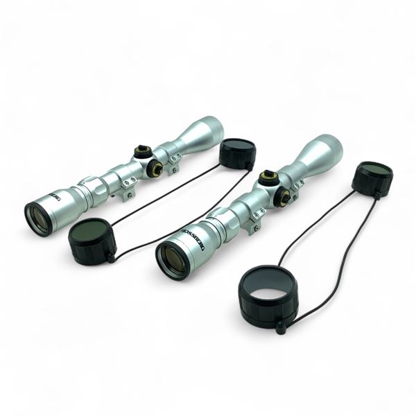 Mossberg 3 - 9X Rifle Scope with Duplex Reticle, Silver X 2