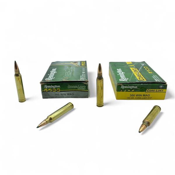 Assorted Remington Core-Lokt .300 Win Mag, 180 Grain Ammunition, 40 Rounds