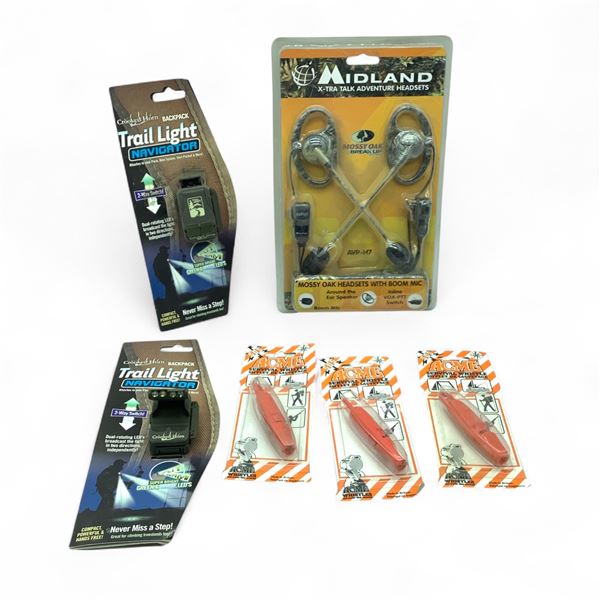 Crooked Horn Trail Light Navigator X 2, Midland Headset and Survival Whistles X 3