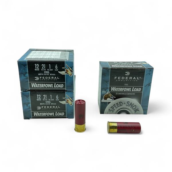 Federal Waterfowl Load 12 Ga, 2-3/4", 1 oz, #6 Shot Steel Ammunition, 75 Rounds