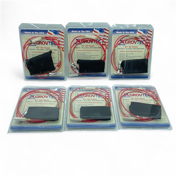 Grovtec EZ Clean Bore Cleaner for 25, 264 Cal, 6 mm X 6 Qty