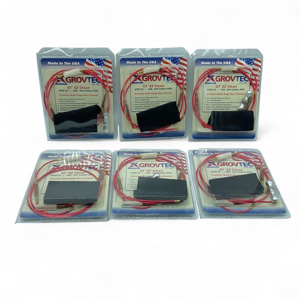Grovtec EZ Clean Bore Cleaner for 338/ 340 Cal Rifles X 6 Qty