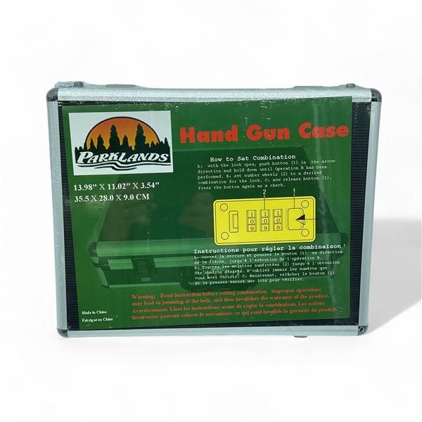 Parklands Handgun Case with Combination Lock, 14" X 11" X 3.5"