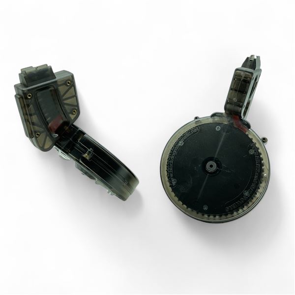 Black Dog Machine Puma AR-22 .22 LR Conversion Drum Magazine, Pinned to 10 Rounds X 2 Qty