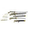 Image 1 : Stainless Steel 3-Piece Dragon Sword Set, 11.5", 16.75" and 26.25" Lengths, Black