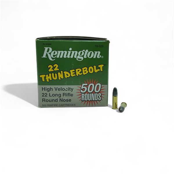 Remington Thunderbolt 22 LR 40 Grain RN Ammunition, 500 Rounds
