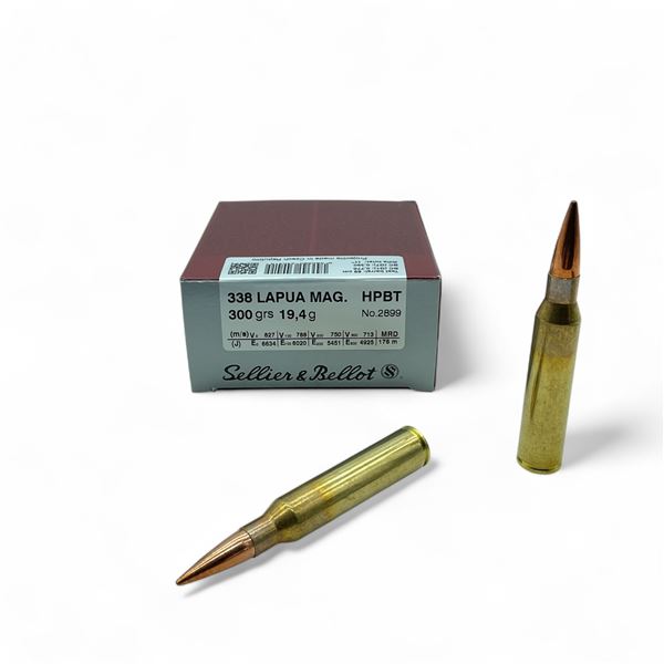 Sellier & Bellot 338 Lapua Mag 300 Grain HPBT, 10 Rounds