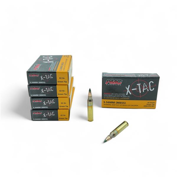 PMC X-TAC 5.56 mm 62 Grain Green Tip Ammunition, 100 Rounds