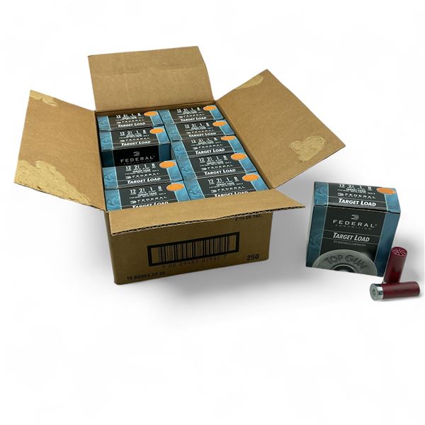 Federal Top Gun Target Loads 12 Ga, 2-3/4", 1 oz, #8 Shot Ammunition, 250 Rounds