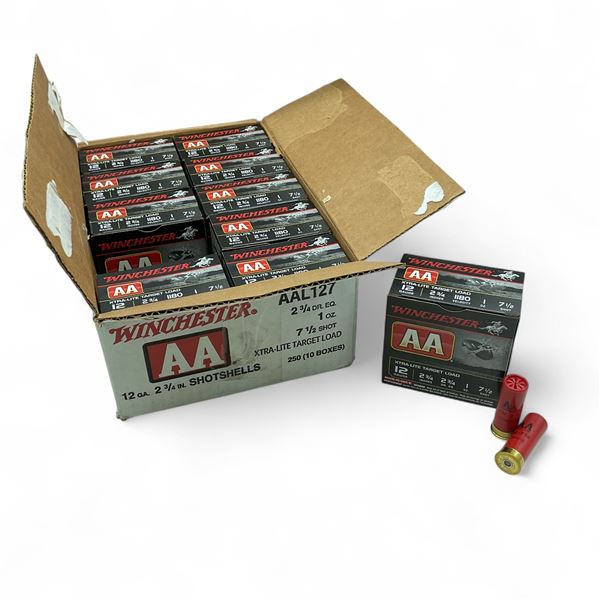 Winchester AA Xtra-Lite Target Load 12 Ga, 2-3/4", 1 oz, #7.5 Shot Ammunition, 250 Rounds