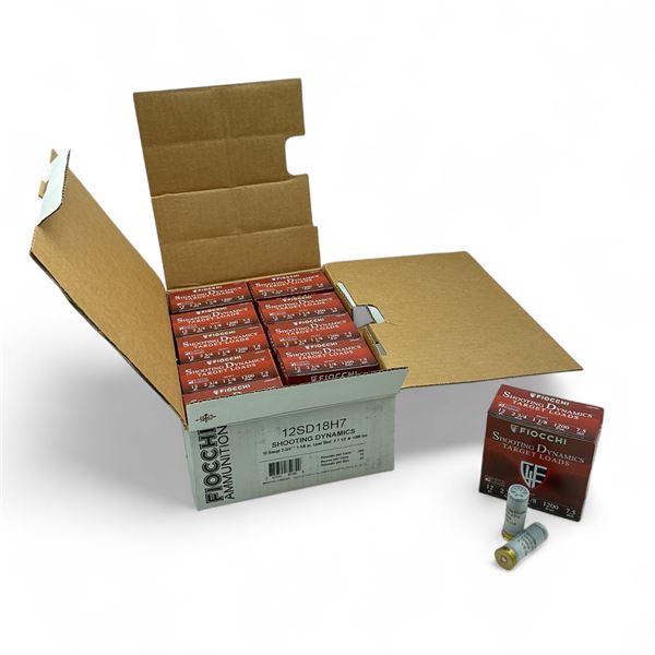 Fiocchi Target Loads 12 Ga 2-3/4", 1-1/8 oz, #7.5 Shot Ammunition, 250 Rounds