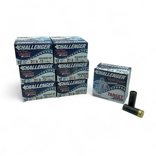 Challenger First Class Target Load Handicap 12 Ga, 2-3/4", #7.5 Shot Ammunition, 175 Rounds