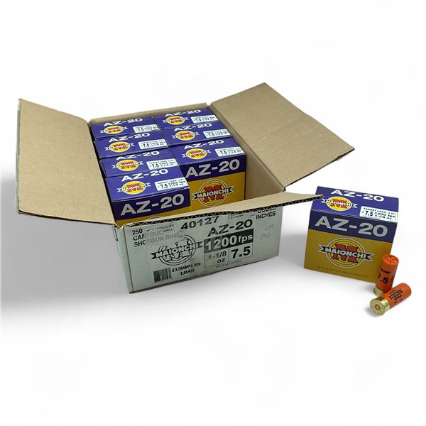 Maionchi AZ-20 Target Load 12 Ga, 2-3/4", 1-1/8 oz, #7.5 Shot Ammunition, 200 Rounds