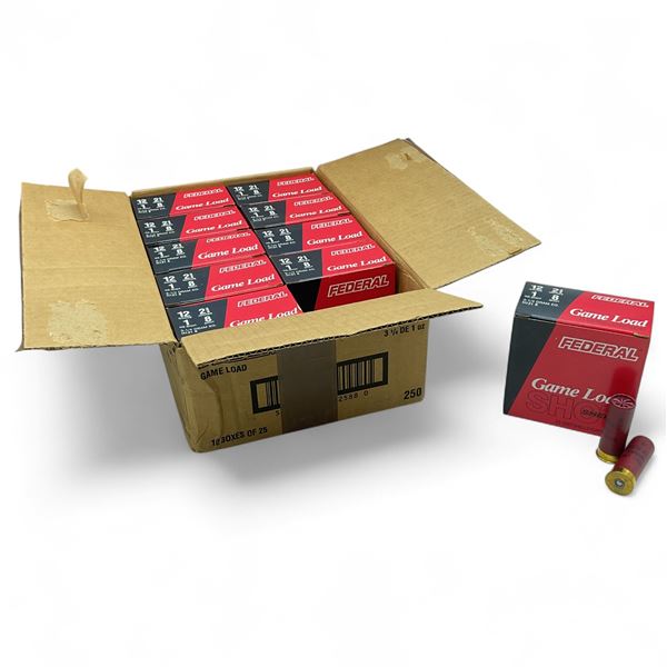 Federal Game-Shok Game Load 12 Ga, 2-3/4", 1 oz, #8 Shot Ammunition, 250 Rounds