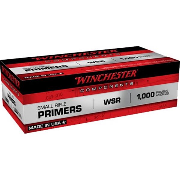 Winchester Small Rifle Primers, WSR, 1000 Qty