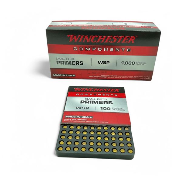 Winchester Small Pistol Primers, WSP, 1000 Qty