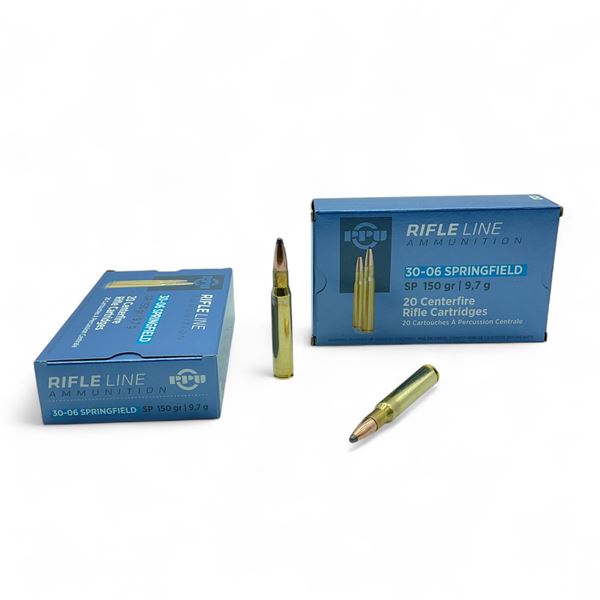 PPU 30-06 Springfield 150 Grain SP Ammunition, 40 Rounds