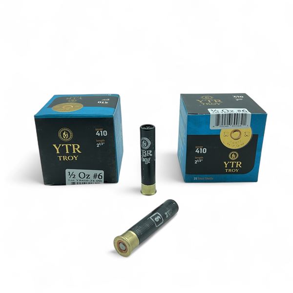 YTR Troy 410 Gauge, 2-1/2", #6 Shot Ammunition, 50 Rounds