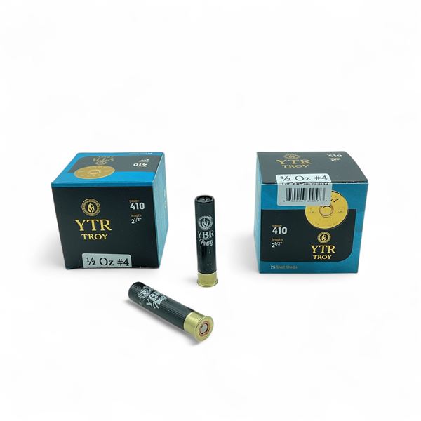 YTR Troy 410 Gauge 2-1/2", #4 Shot Ammunition, 50 Rounds