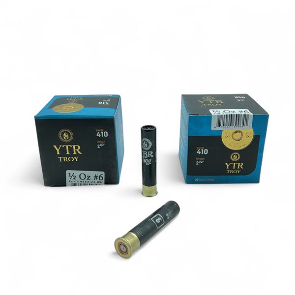 YTR Troy 410 Gauge, 2-1/2", #6 Shot Ammunition, 50 Rounds