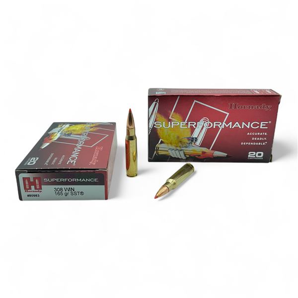 Hornady Superformance 308 Win 165 Grain SST Ammunition, 40 Rounds