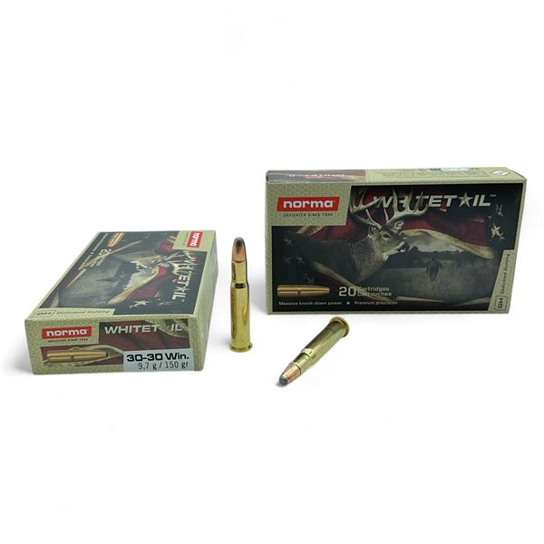 Norma Whitetail 30-30 Win 150 Grain SP Ammunition, 40 Rounds