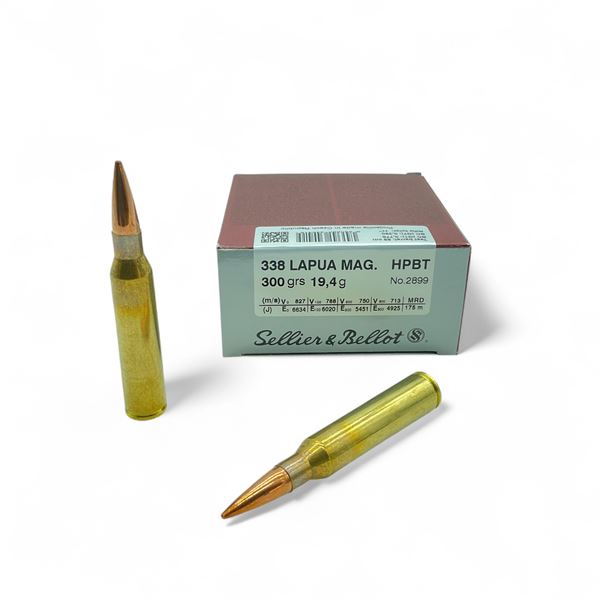 Sellier & Bellot 338 Lapua Mag 300 Grain HPBT, 10 Rounds