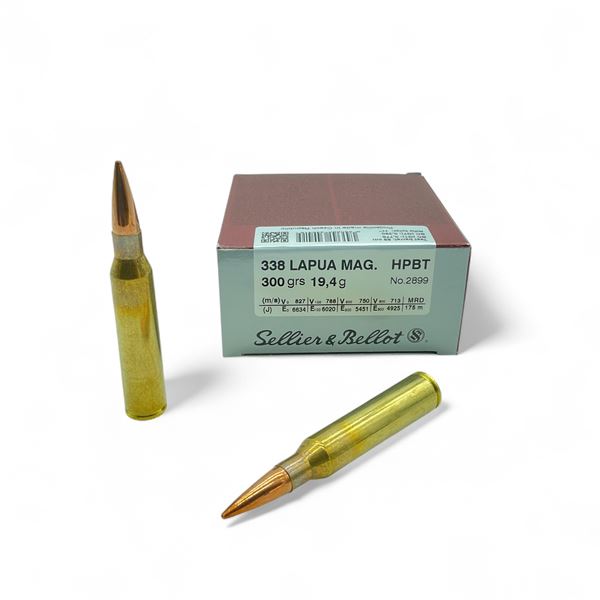 Sellier & Bellot 338 Lapua Mag 300 Grain HPBT, 10 Rounds