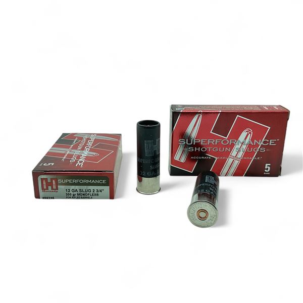 Hornady Superformance 12 Ga Slug, 2-3/4", 300 Grain Mono-Flex Ammunition, 10 Rounds