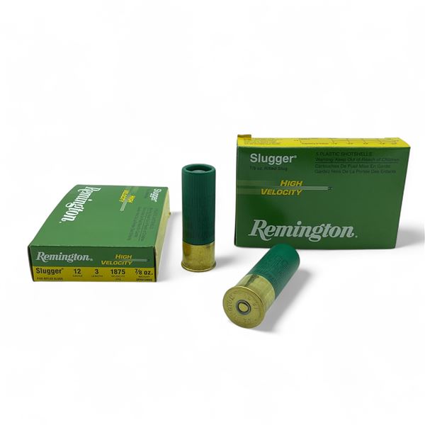 Remington High Velocity 12 Ga Slugger, 3", 7/8 oz Rifled Slug Ammunition, 10 Rounds