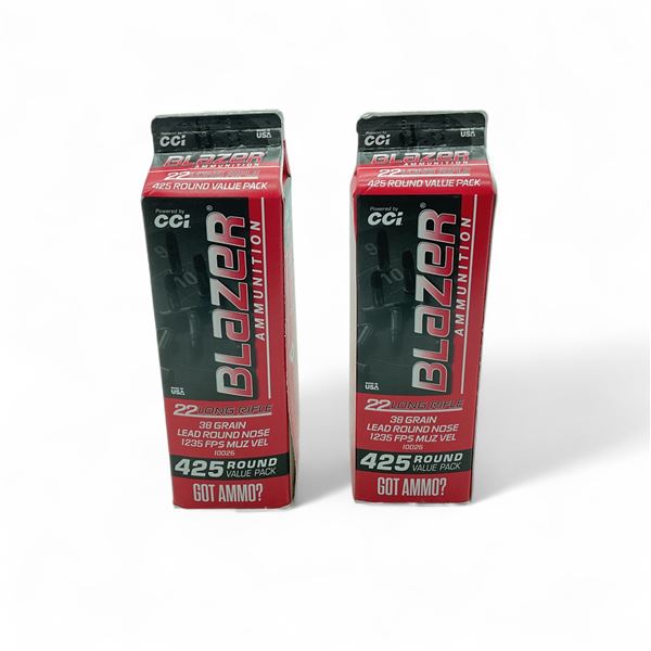 CCI Blazer .22 LR, 38 Grain LRN Ammunition, 850 Rounds