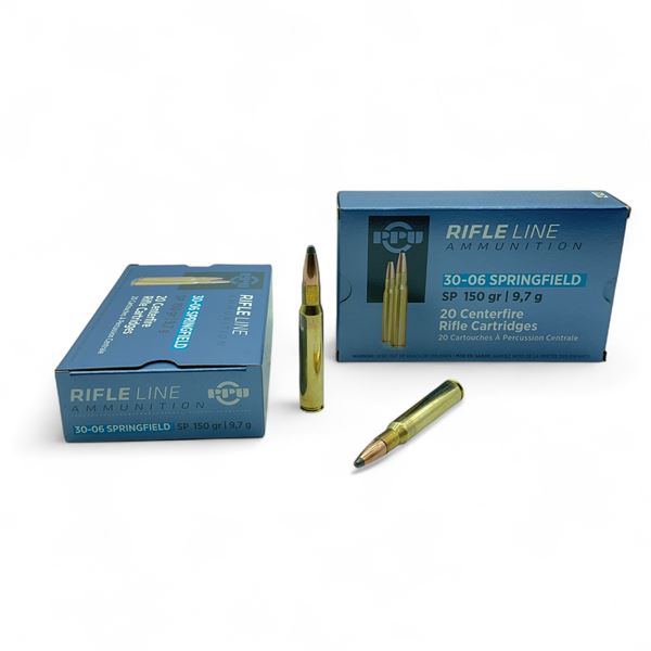 PPU 30-06 Springfield, 150 Grain SP Ammunition, 40 Rounds