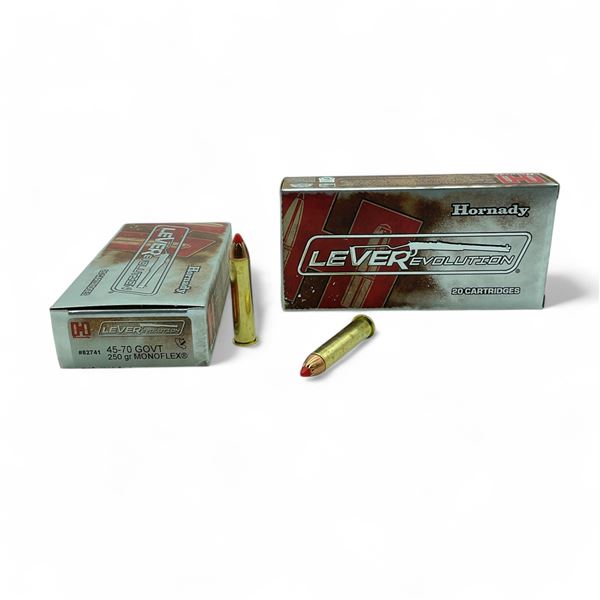 Hornady LeveRevolution 45-70 Govt., 250 Grain Monoflex Ammunition 40 Rounds