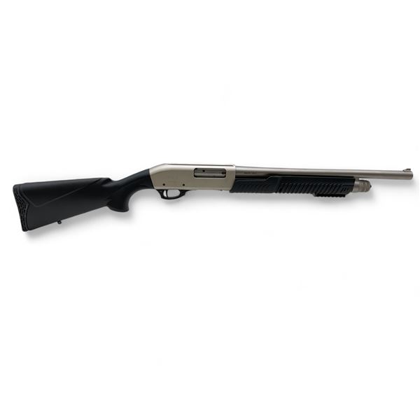 Charles Daly Defense Model 301 Pump Action Shotgun 12Ga 3" Chamber 18.5" Barrel Nickel And Black