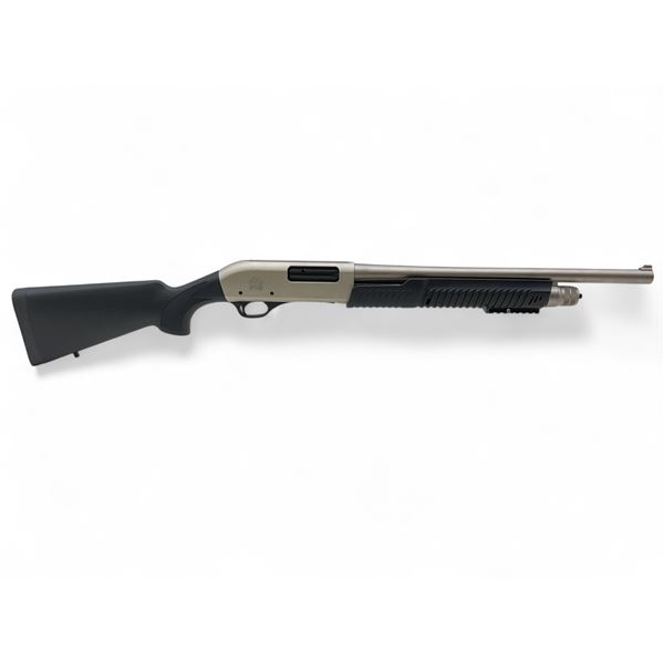 Charles Daly Defense Model 301 Pump Action Shotgun 12Ga 3" Chamber 18.5" Barrel Nickel And Black