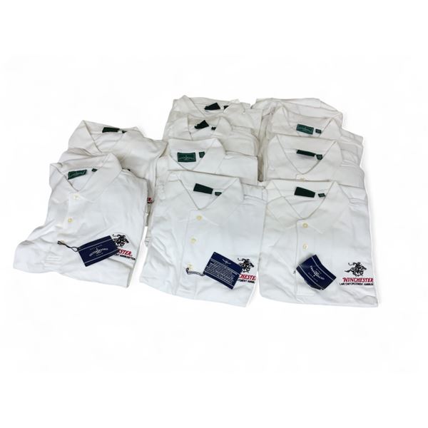 Winchester Short Sleeved Polo Shirts, White Size 2 XL X 10 Qty