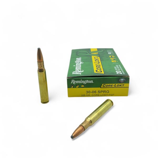 Remington Core-Lokt 30-06 Spring, 165 Grain Core-Lokt PSP Ammunition, 20 Rounds