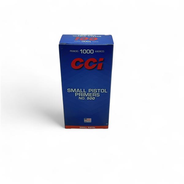 CCI 500 Small Pistol Primers, 1000 Qty