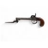 Image 2 : Smooth Bore Percussion Cap Pistol 4" Barrel Wood Grips With Folding Bayonet, Antique