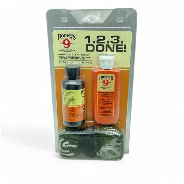Hoppe's 1.2.3. Done! Shotgun Cleaning Kit for 20 Ga, New