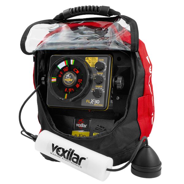 Vexilar FLX30 Pro Pack Lithium Fishing System with Broad Band Ice-ducer, New