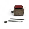 Image 1 : Tool Leather Shell Waist Pouch with Muzzle Loader Ram Rods (Aluminum 31" and Wood 27")