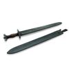 Image 2 : 26" Damascus Blade Sword with Leather Sheath