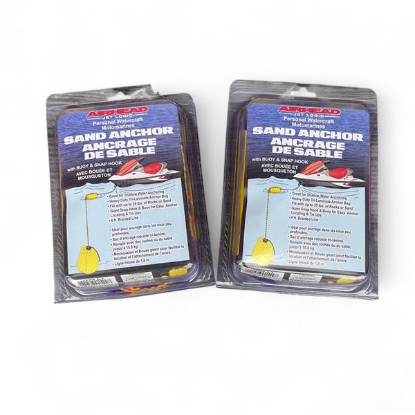 Airhead Jet Logic Sand Anchor with Buoy Snap Hook X 2, New