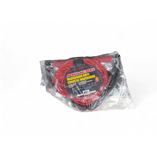 Airhead Wakeboard Rope with 15" Eva Phat Grip, 6" Trick Handle, 4 Section 70', New