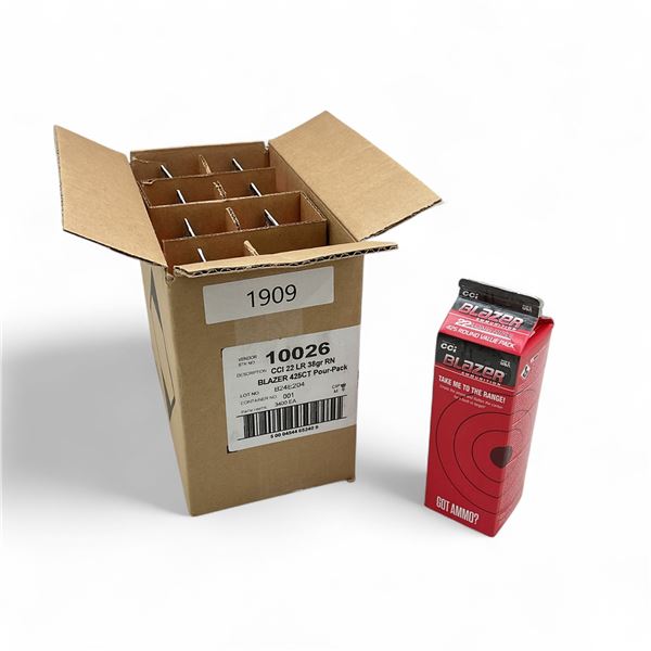 CCI Blazer Pour Pack 22 LR 38 Grain Lead RN Ammunition, 3400 Round Case