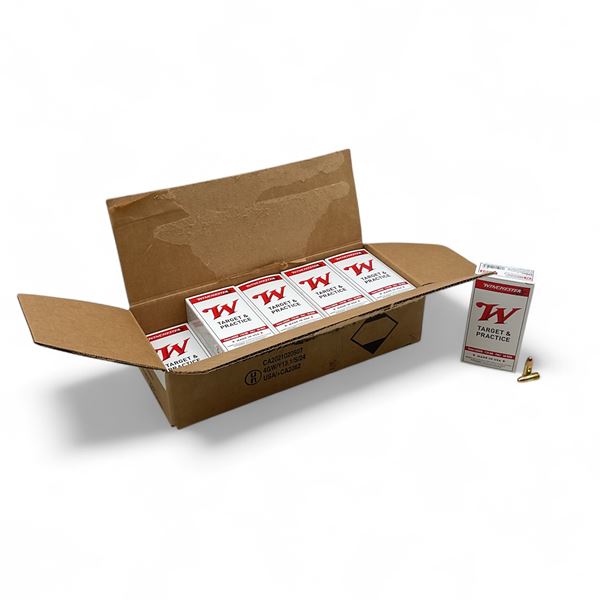 Winchester 9 mm 115 Grain FMJ Ammunition, 500 Round Case