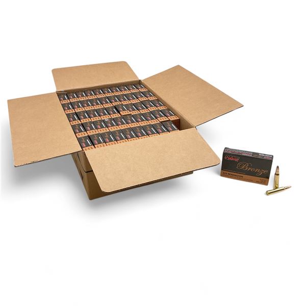 PMC Bronze 223 Rem 55 Grain FMJ-BT Ammunition, 1000 Round Case