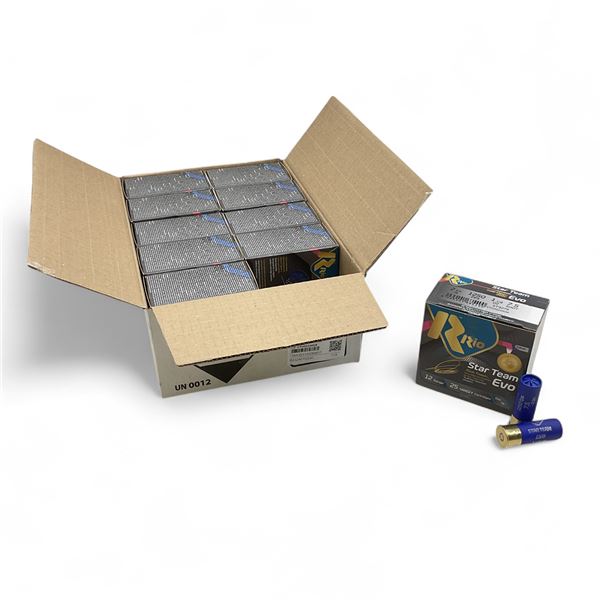 Rio Star Team Evo 12 Ga 2 3/4" #7.5 Ammunition, 250 Round Case